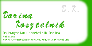 dorina kosztelnik business card